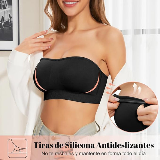 Sujetador negro sin costuras – talla M/L
